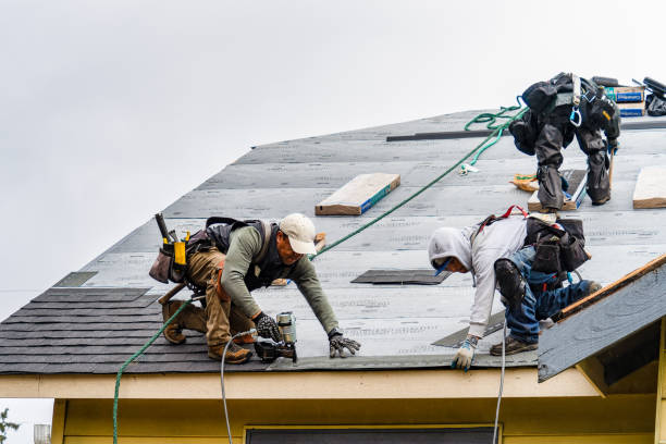 Professional Roofing technician working in Howard, WI